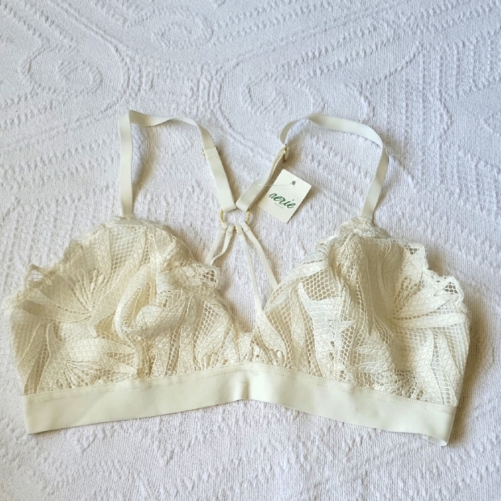 Aerie Ivory Lace Bralette